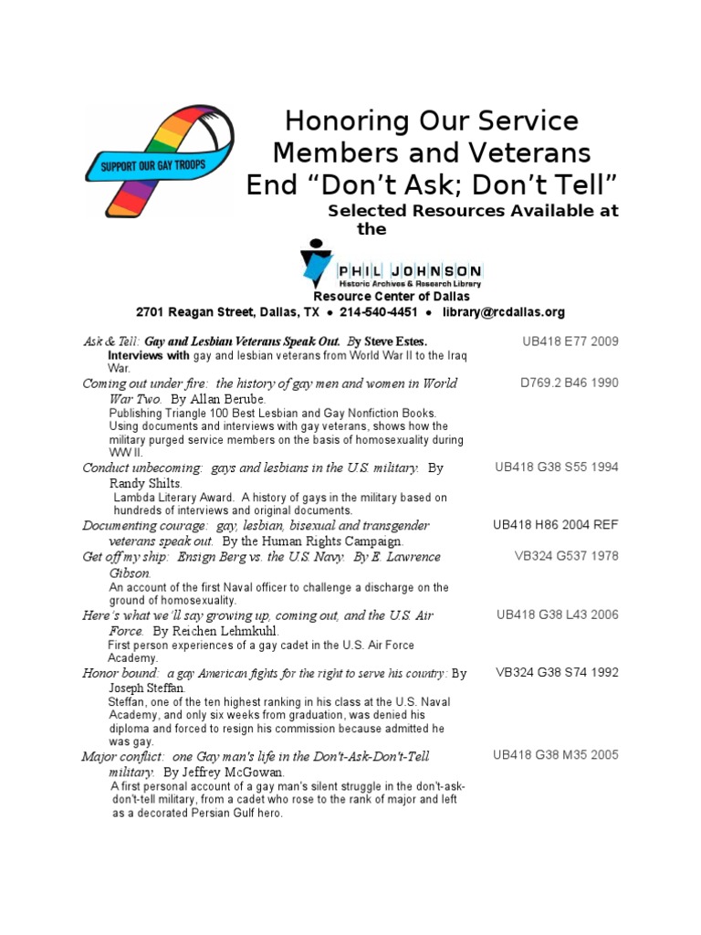 Conduct Unbecoming: Gays and Lesbians in the U.S. Military - Vietnam to the Persian Gulf